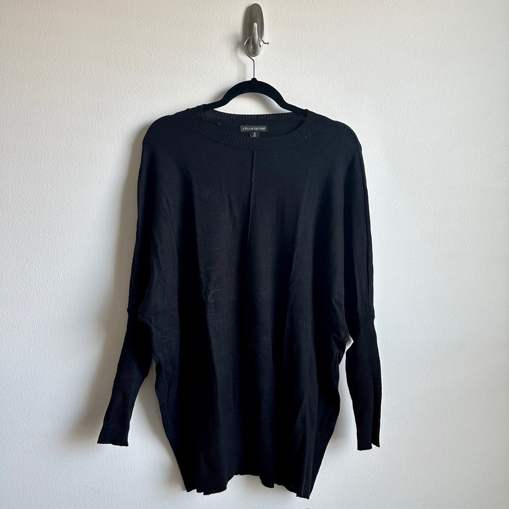 A Pea In The Pod Sweater‎ Womens Extra Small Black Pullover Tunic Maternity XS